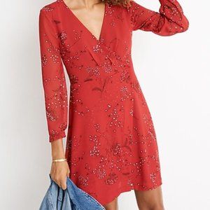 Madewell Hazelwood Wrap-Front Mini Dress in Windswept Floral